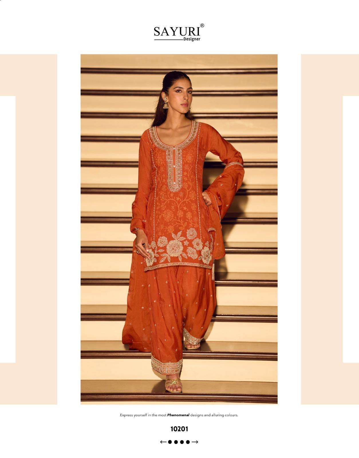 KANCHAN BY SAYURI DESIGNER IN PREMIUM CHINON SILK WITH BEADS EMBROIDERED WORK 