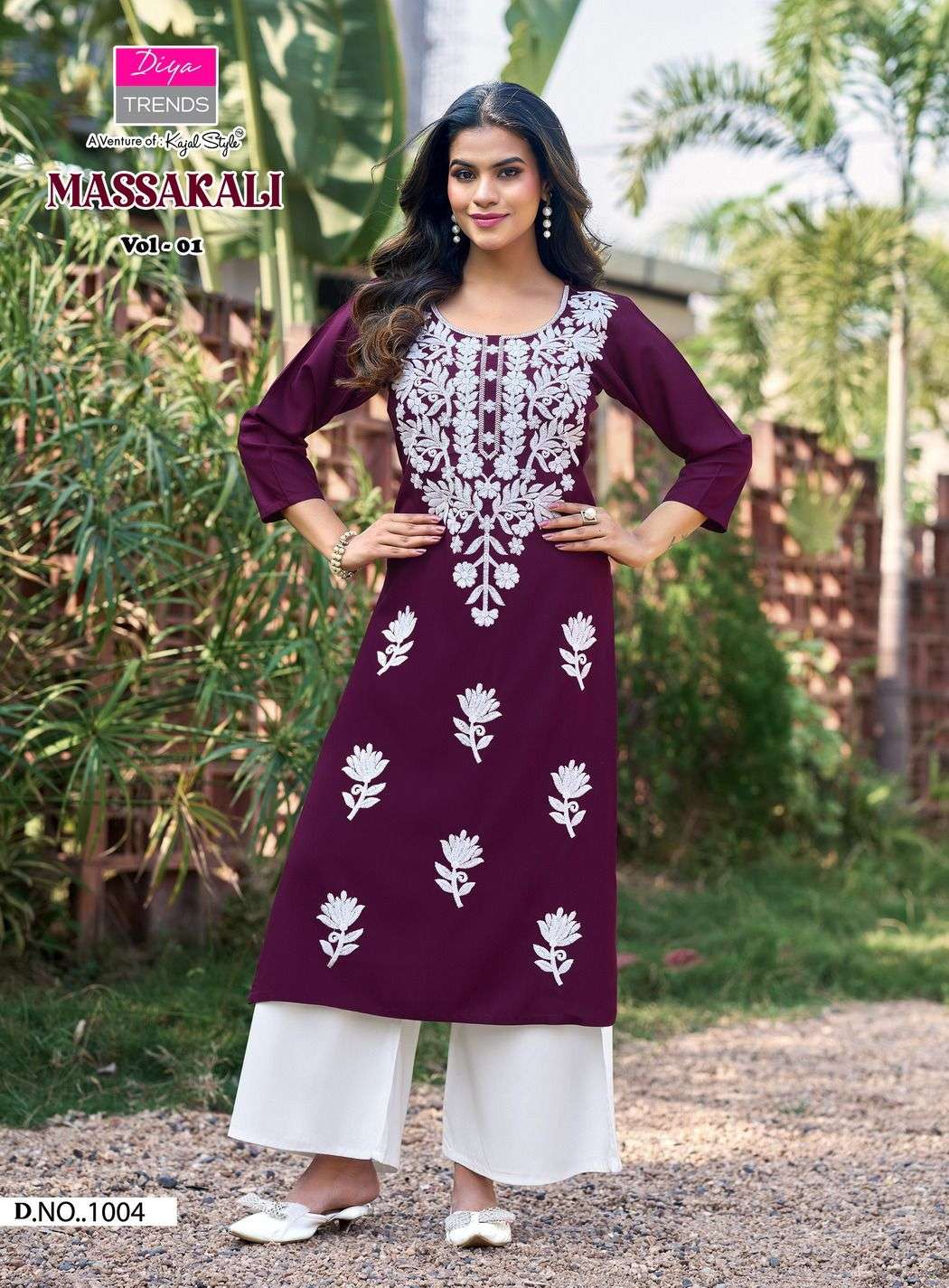 MASSAKALI BY DIYA TRENDZ IN HEAVY RAYON WITH FANCY EMBROIDERY & LUCKNOWI WORK 