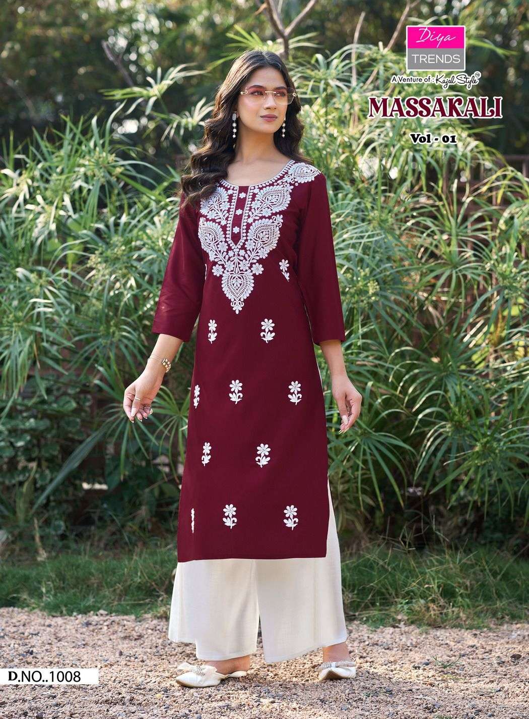 MASSAKALI BY DIYA TRENDZ IN HEAVY RAYON WITH FANCY EMBROIDERY & LUCKNOWI WORK 