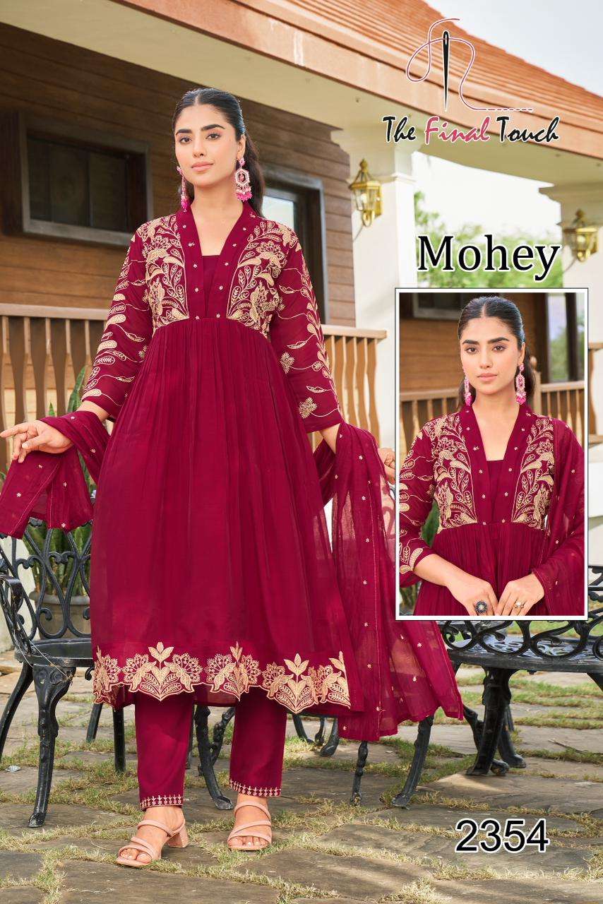 MOHEY BY THE FINAL TOUCH IN ROMAN MAL WITH EMBROIDERY WORK AND SOFT DUPATTA 