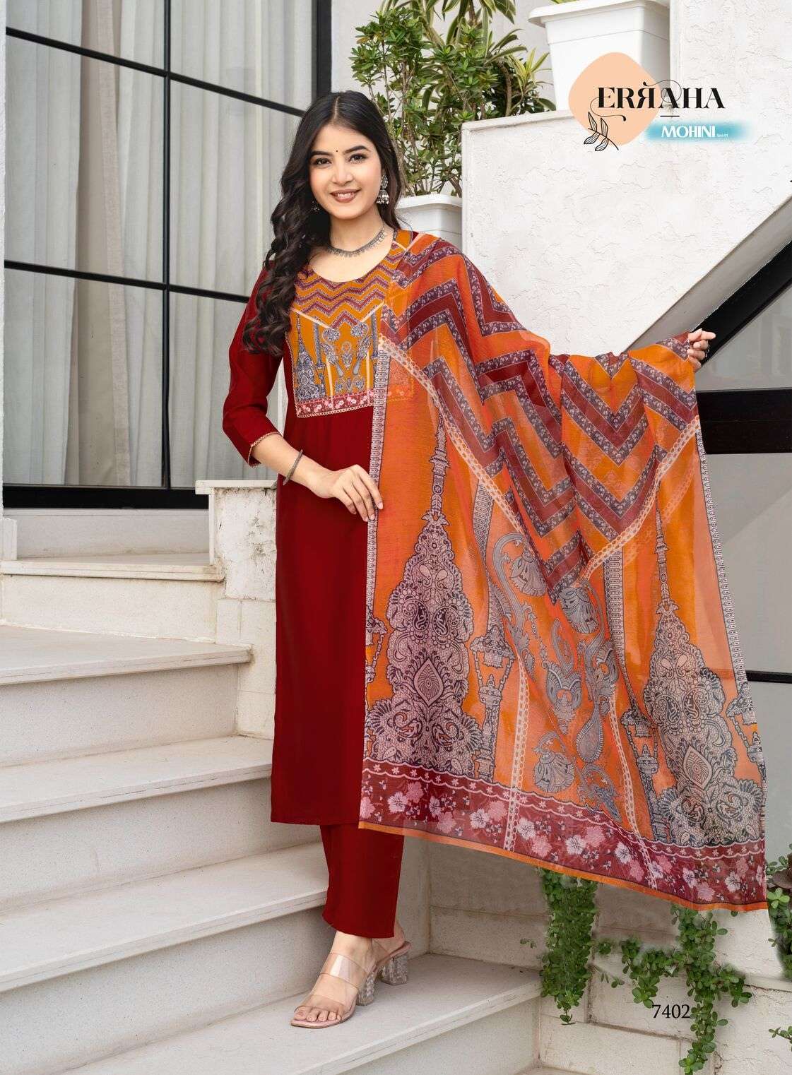 MOHINI VOL-1 BY ERRAHA IN HEAVY ROMAN SILK WITH EXCLUSIVE DIGITAL WORK STYLED 