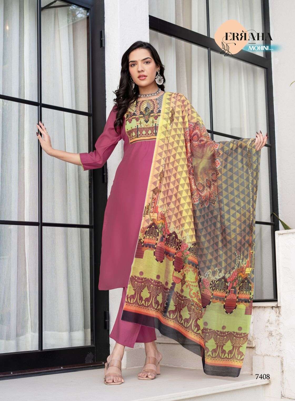 MOHINI VOL-1 BY ERRAHA IN HEAVY ROMAN SILK WITH EXCLUSIVE DIGITAL WORK STYLED 