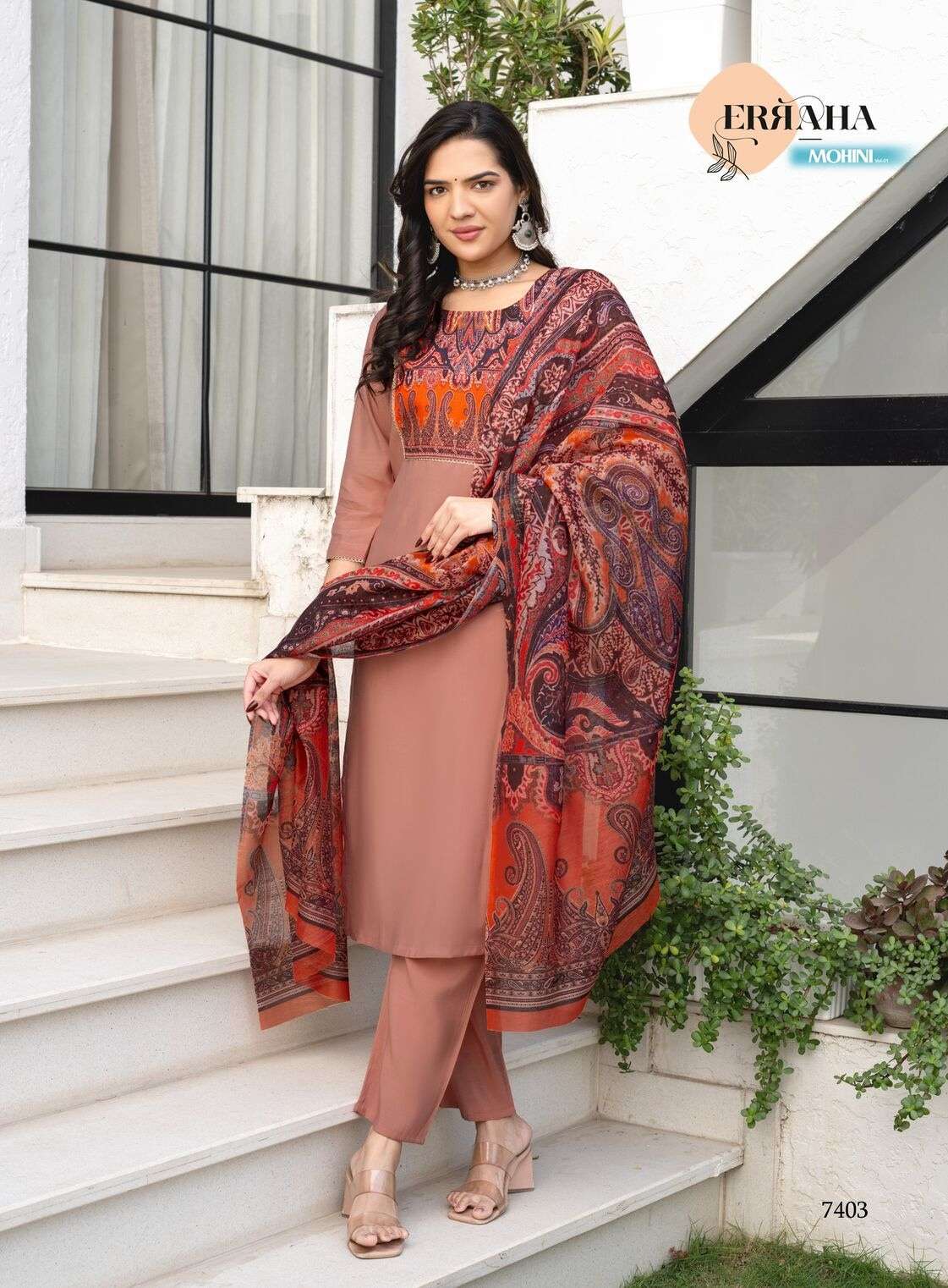 MOHINI VOL-1 BY ERRAHA IN HEAVY ROMAN SILK WITH EXCLUSIVE DIGITAL WORK STYLED 