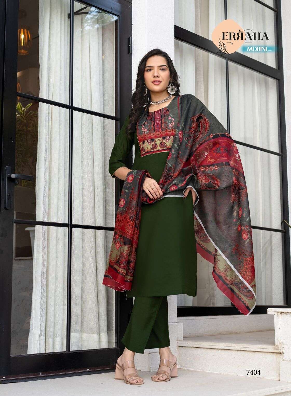 MOHINI VOL-1 BY ERRAHA IN HEAVY ROMAN SILK WITH EXCLUSIVE DIGITAL WORK STYLED 
