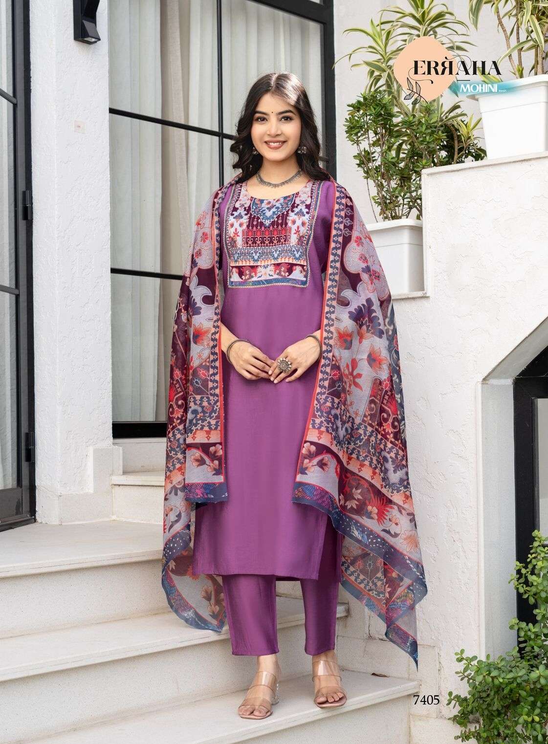 MOHINI VOL-1 BY ERRAHA IN HEAVY ROMAN SILK WITH EXCLUSIVE DIGITAL WORK STYLED 