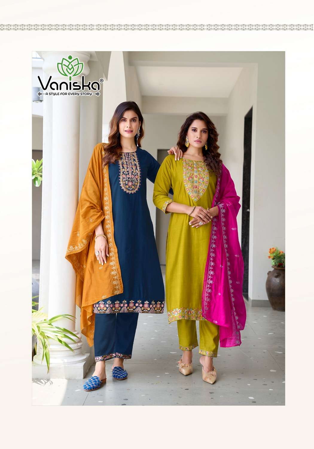 PALAK VOL-2 BY VANISKA IN VATICAN SILK KURTI WITH HEAVY CODING SEQUENCE WORK 