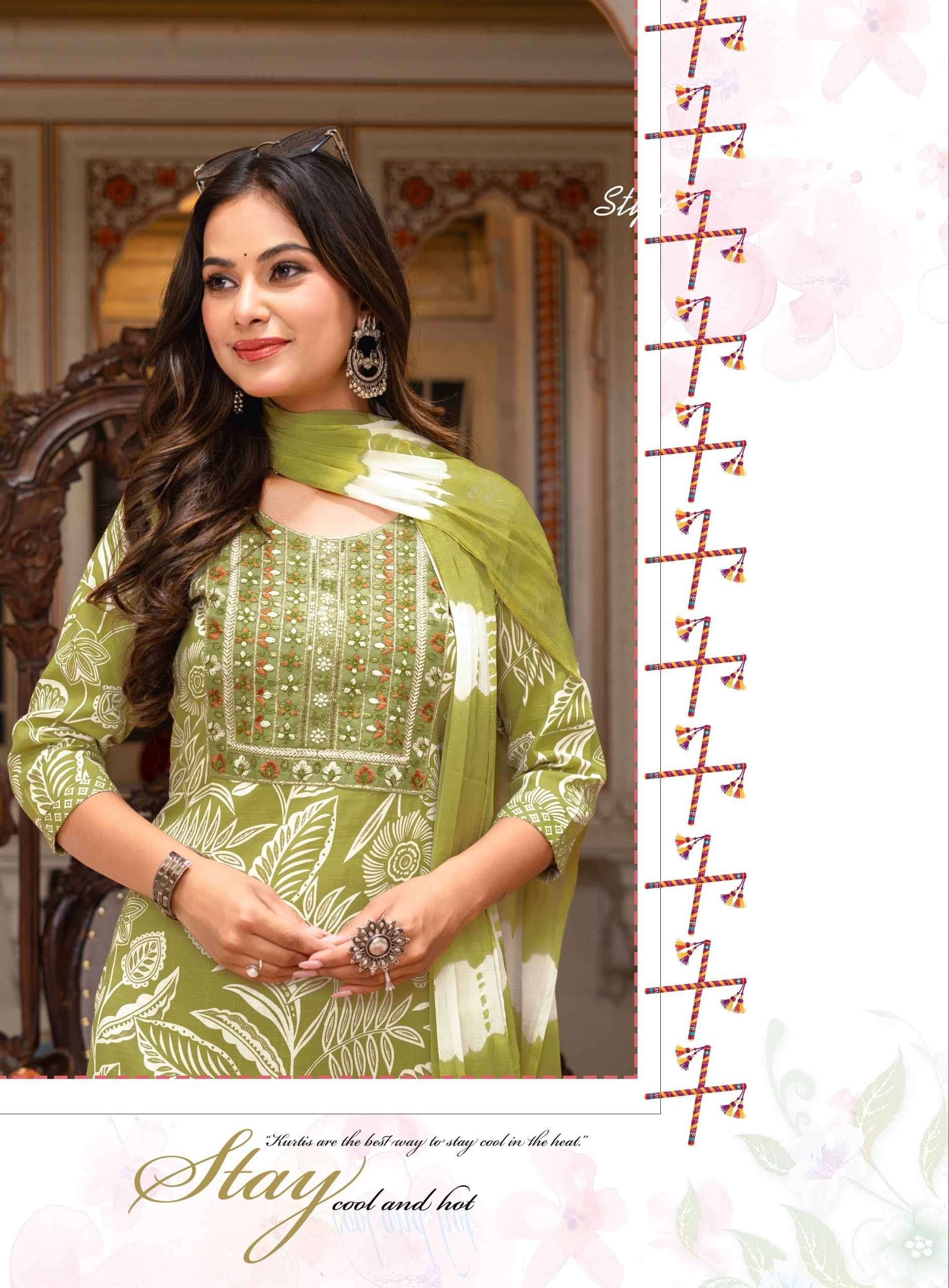 PALLAVI VOLUME-4 BY ERRAHA IN RAYON CAPSULE FOIL PRINT WITH EMBROIDERY WORK 