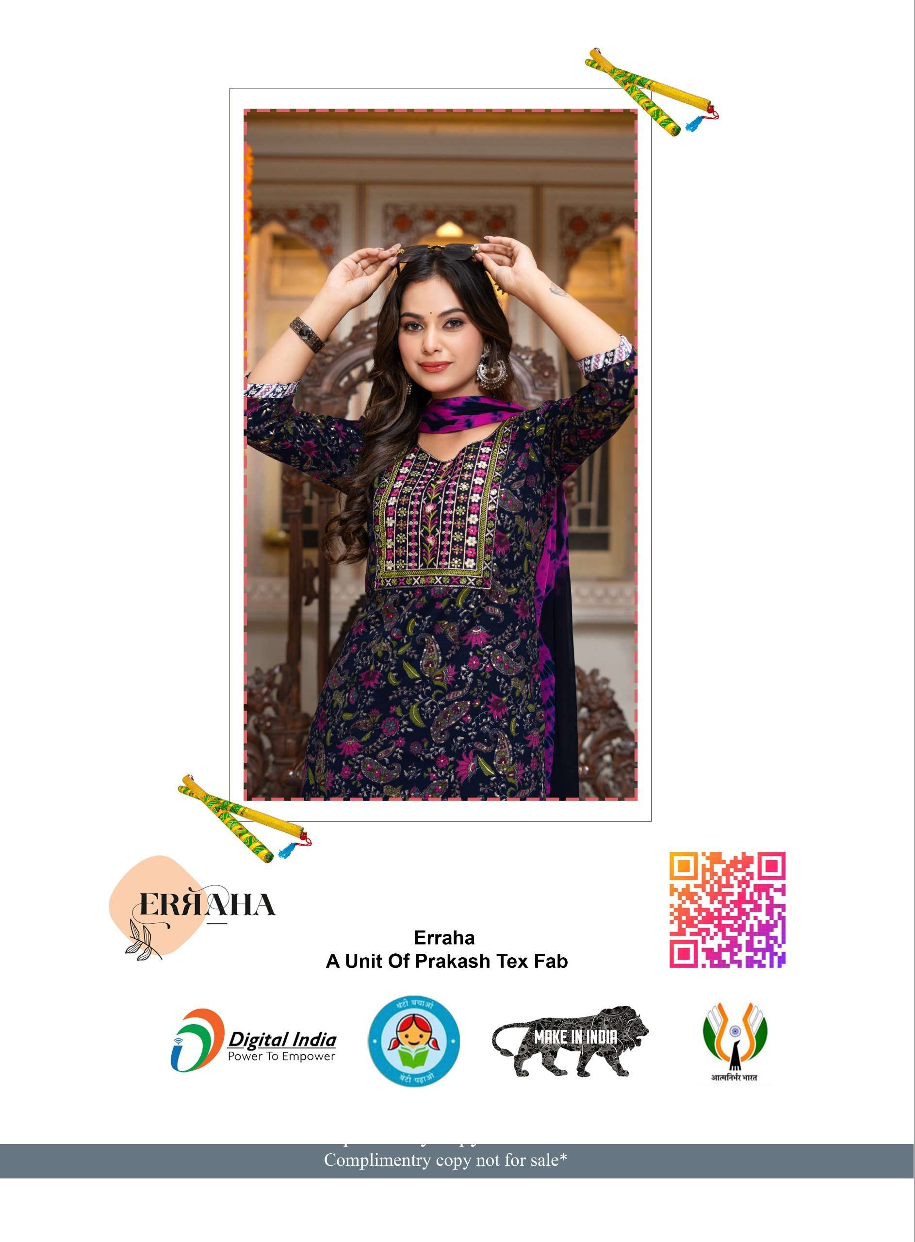 PALLAVI VOLUME-4 BY ERRAHA IN RAYON CAPSULE FOIL PRINT WITH EMBROIDERY WORK 