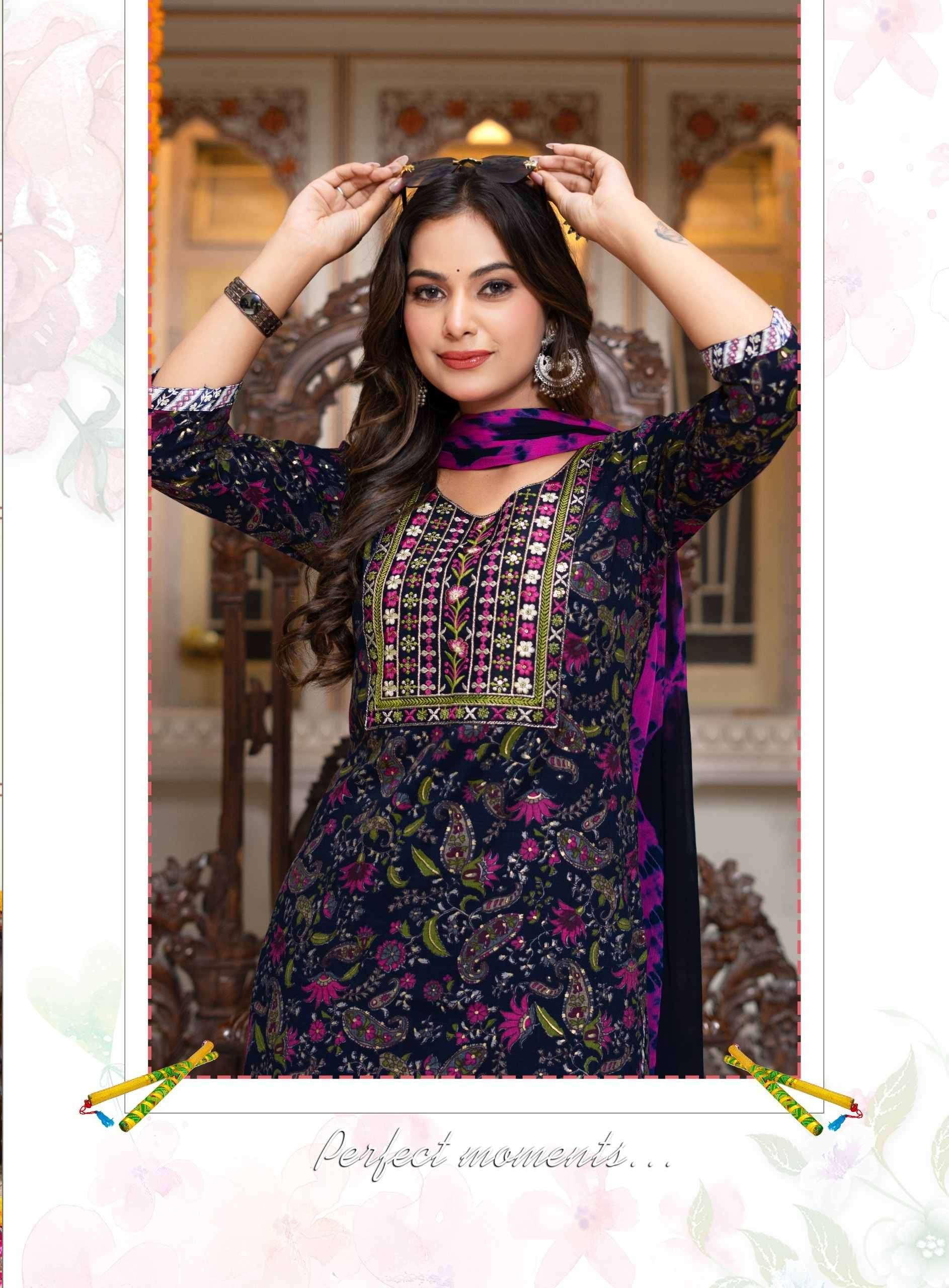 PALLAVI VOLUME-4 BY ERRAHA IN RAYON CAPSULE FOIL PRINT WITH EMBROIDERY WORK 