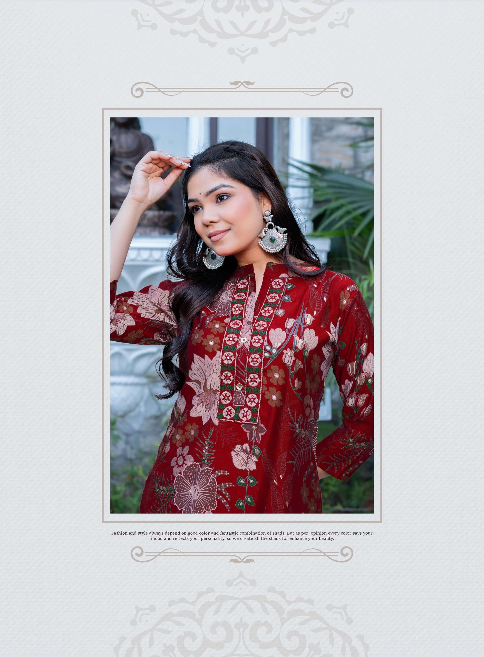 POONAM VOL-1 BY ERRAHA IN HEAVY VATICAN FOIL PRINT WITH EXCLUSIVE EMBROIDERY CO-ORD SET 