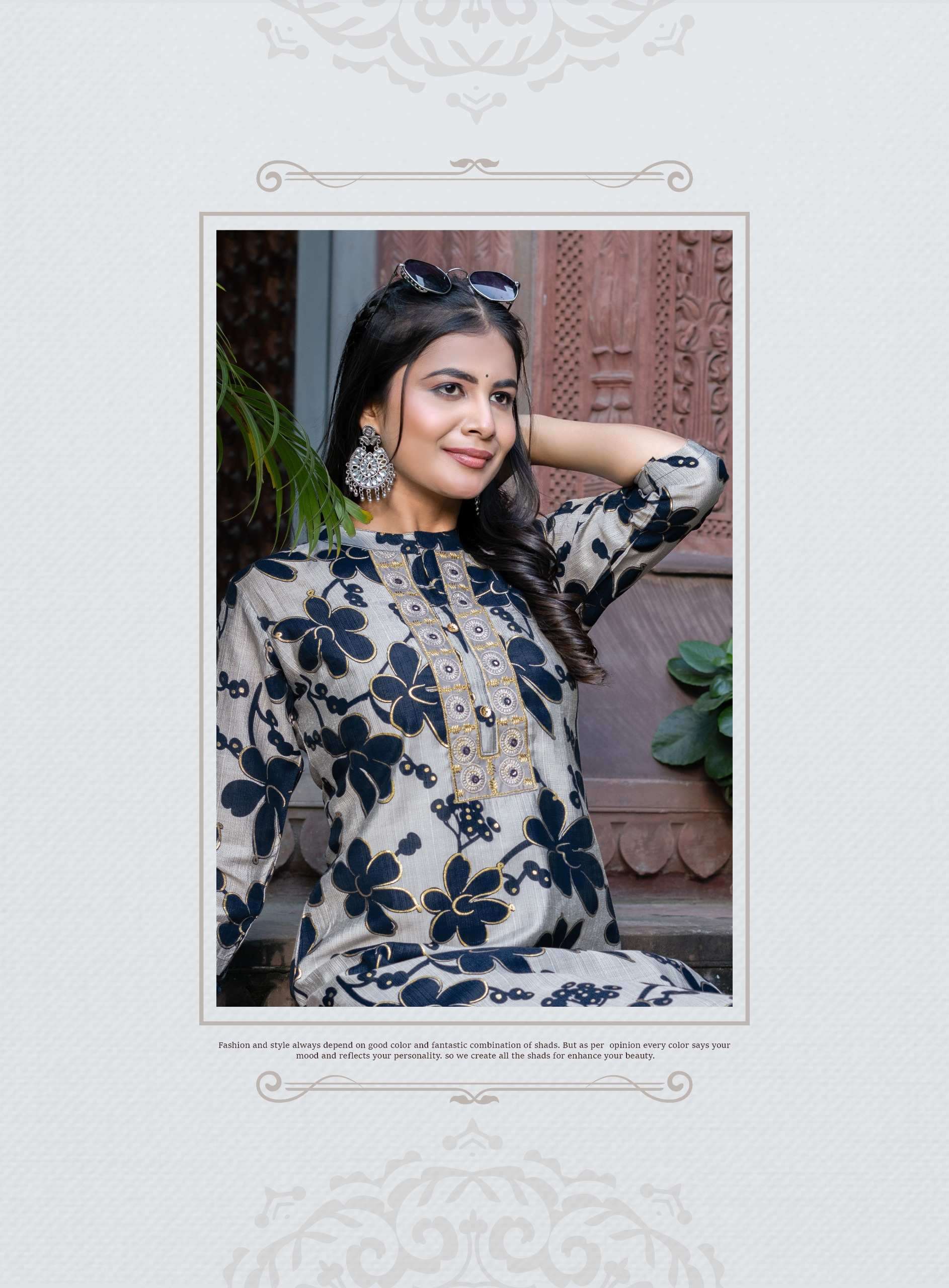 POONAM VOL-1 BY ERRAHA IN HEAVY VATICAN FOIL PRINT WITH EXCLUSIVE EMBROIDERY CO-ORD SET 