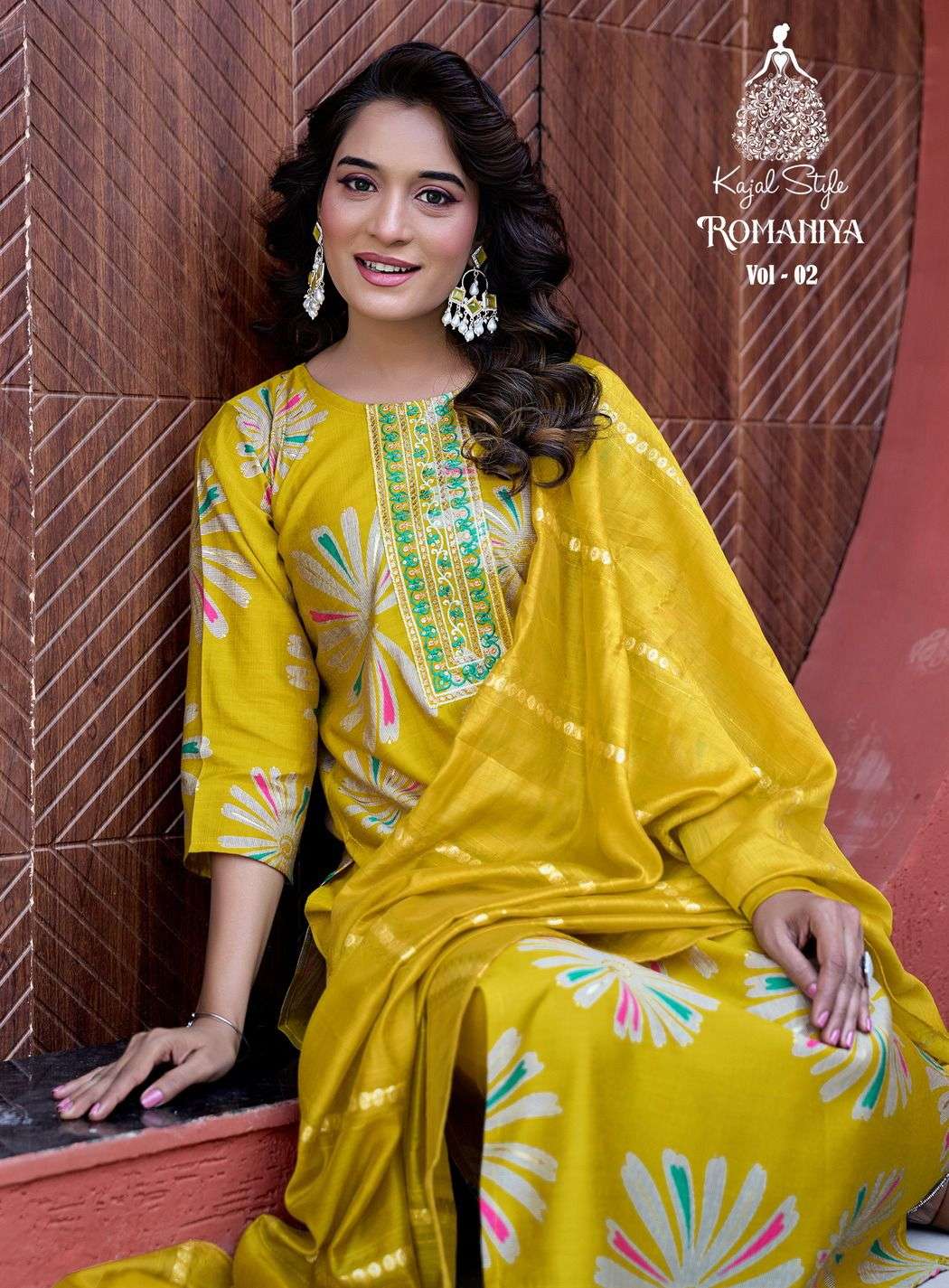 ROMANIYA VOL-2 BY KAJAL STYLE IN VATICAN PRINT WITH FANCY EMBROIDERY WORK 