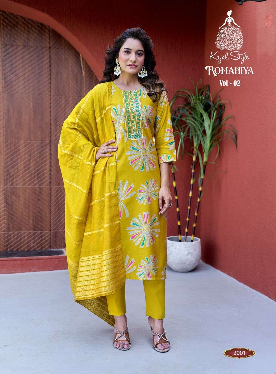 ROMANIYA VOL-2 BY KAJAL STYLE IN VATICAN PRINT WITH FANCY EMBROIDERY WORK 