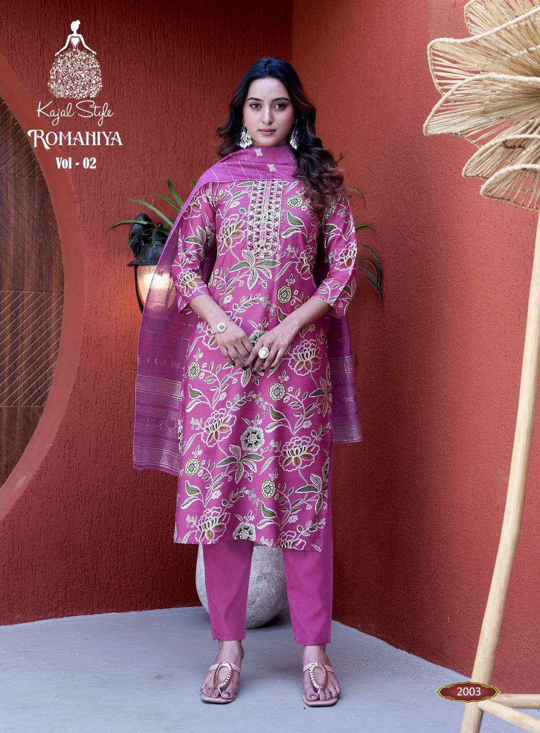 ROMANIYA VOL-2 BY KAJAL STYLE IN VATICAN PRINT WITH FANCY EMBROIDERY WORK 