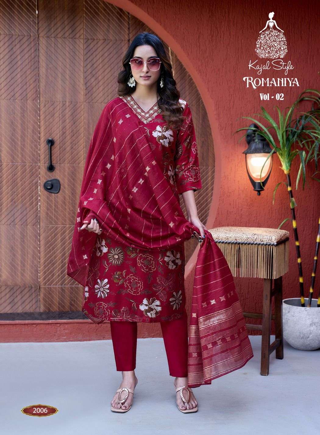 ROMANIYA VOL-2 BY KAJAL STYLE IN VATICAN PRINT WITH FANCY EMBROIDERY WORK 