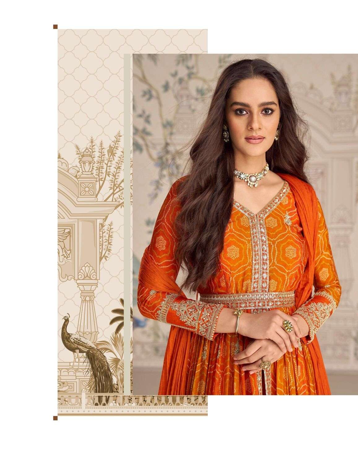 SAKSHI BY SAYURI DESIGNER IN REAL PREMIUM CHINON SILK WITH HEAVY EMBROIDERY WORK 