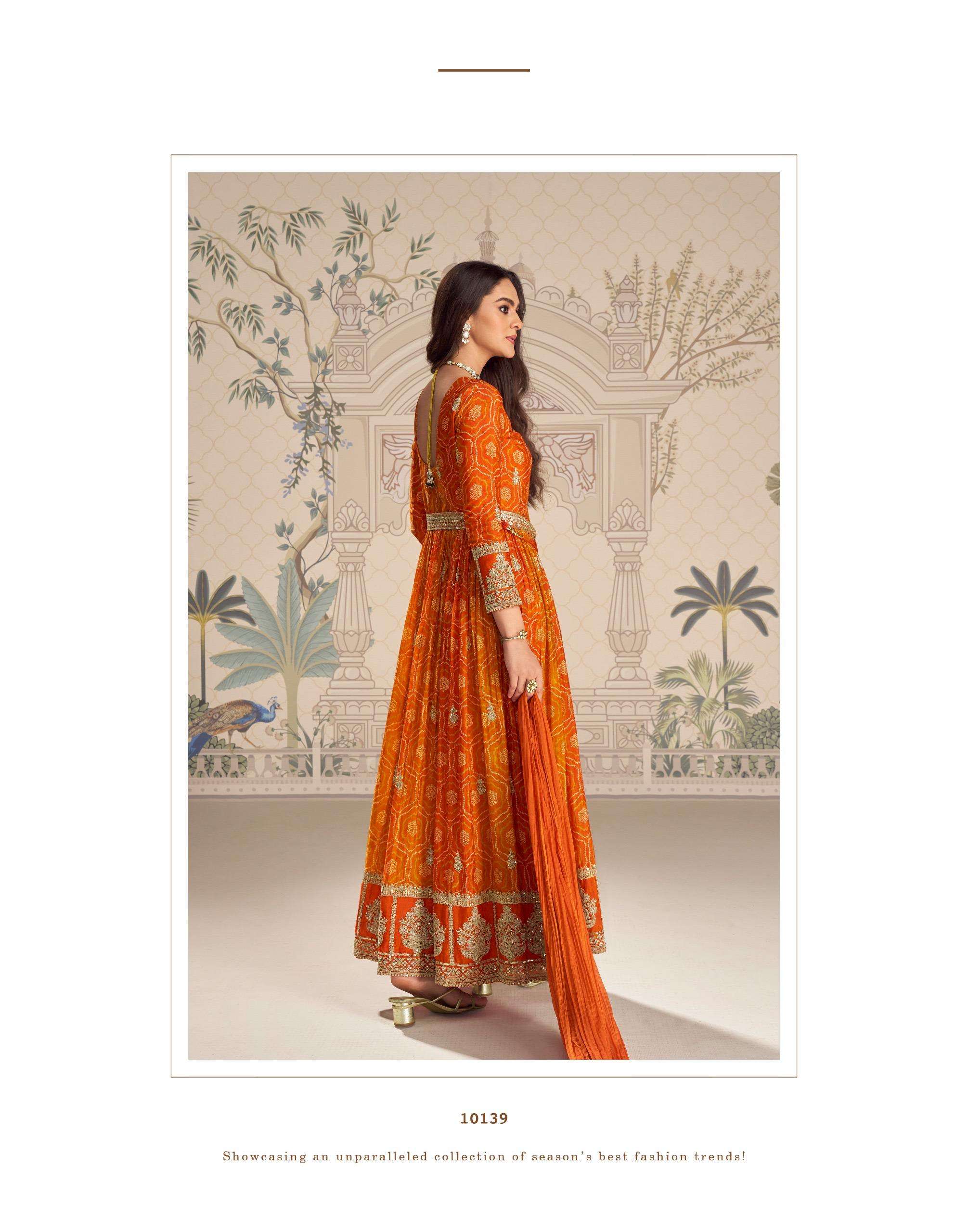SAKSHI BY SAYURI DESIGNER IN REAL PREMIUM CHINON SILK WITH HEAVY EMBROIDERY WORK 