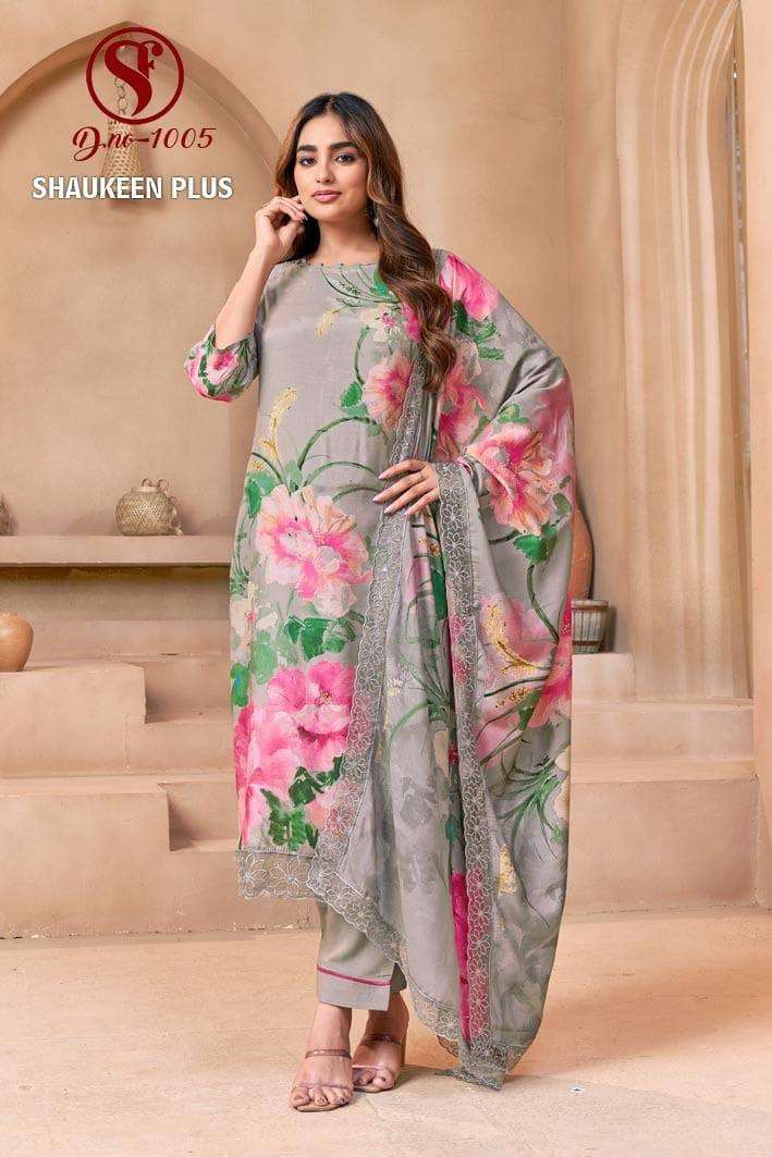 SHAUKEEEN PLUS BY SWEETY FASHION IN PURE VISCOS MUSLIN DIGITAL PRINT WITH HEAVY EMBROIDERY LACE