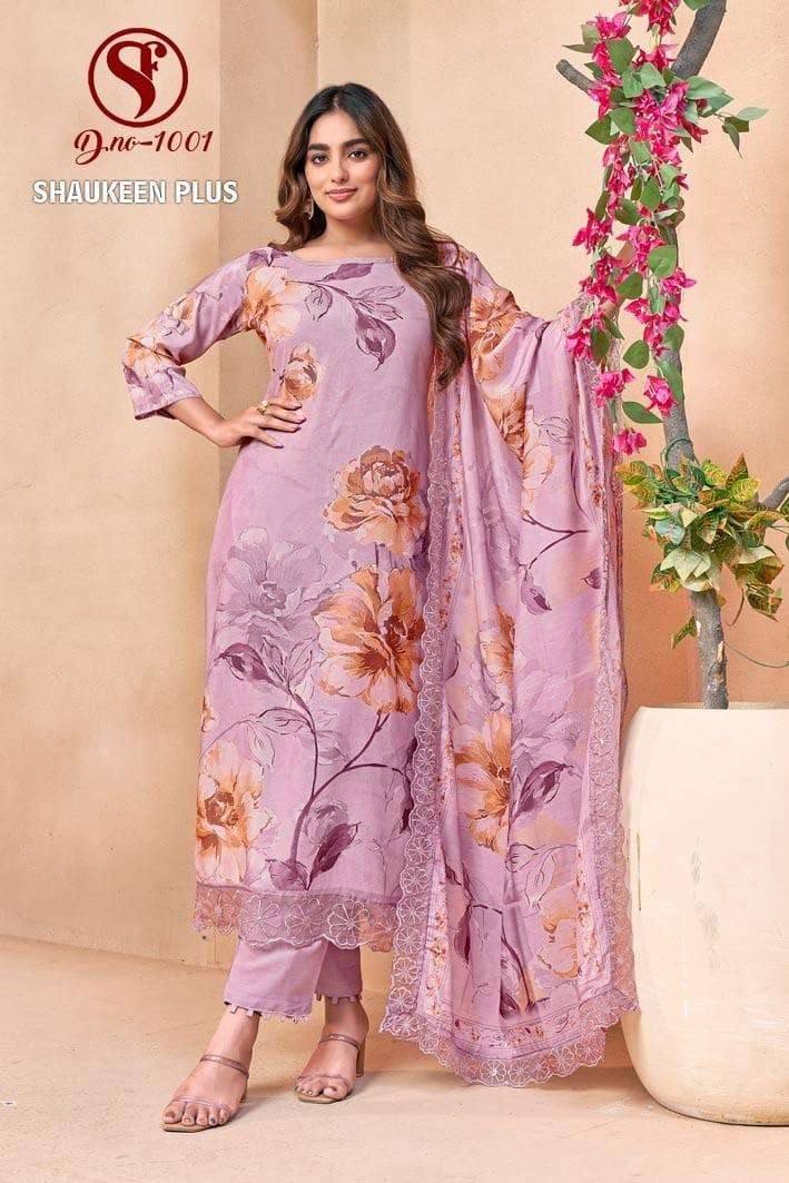 SHAUKEEEN PLUS BY SWEETY FASHION IN PURE VISCOS MUSLIN DIGITAL PRINT WITH HEAVY EMBROIDERY LACE
