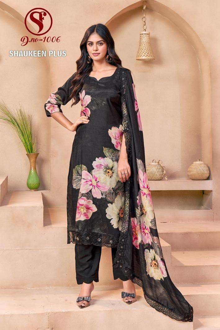 SHAUKEEEN PLUS BY SWEETY FASHION IN PURE VISCOS MUSLIN DIGITAL PRINT WITH HEAVY EMBROIDERY LACE