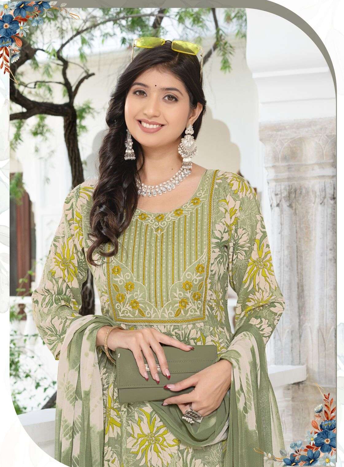 TRISHA VOL-4 BY ERRAHA IN PREMIUM RAYON CAPSULE FOIL PRINT WITH EXCLUSIVE POCKET 