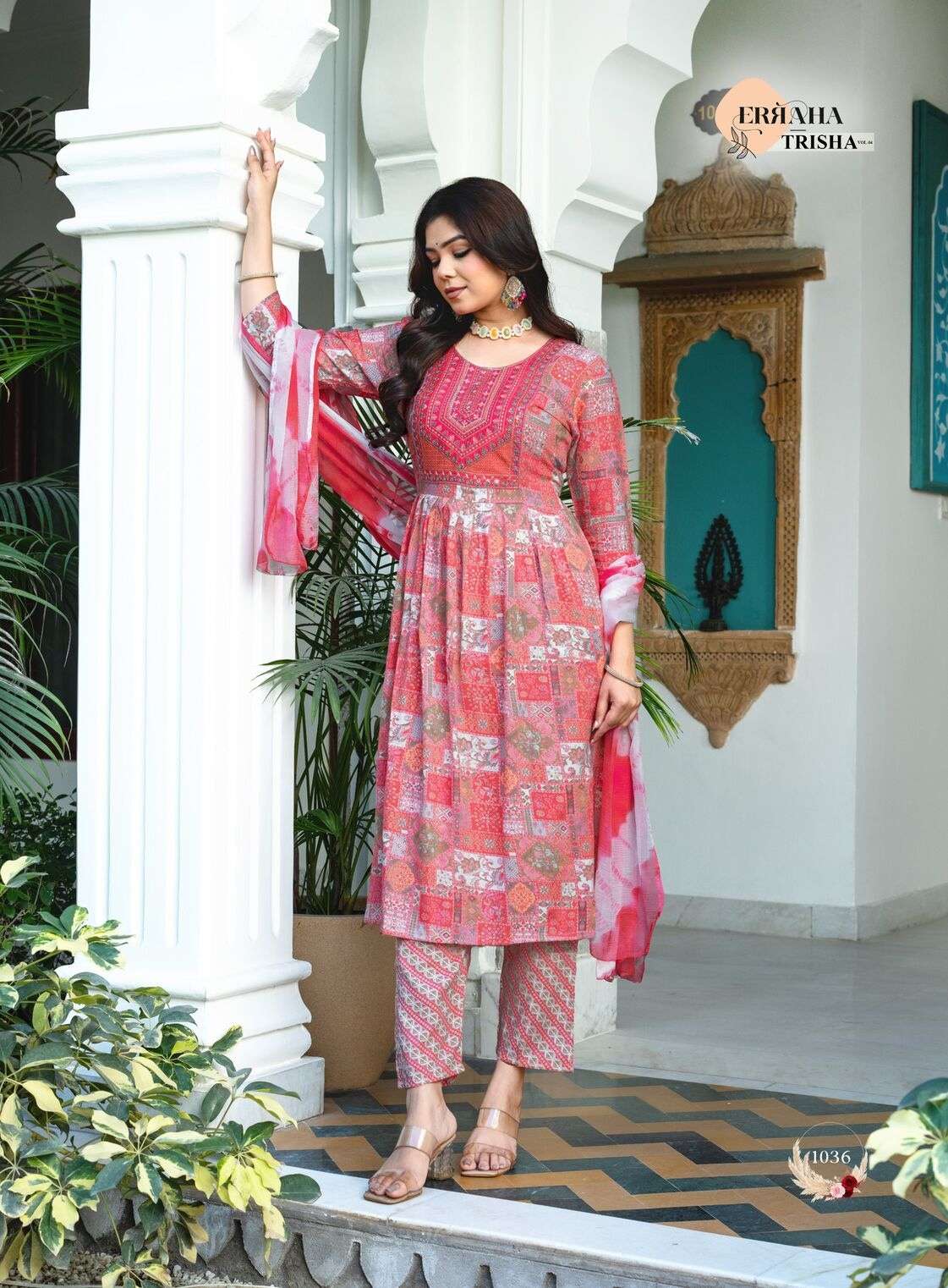TRISHA VOL-4 BY ERRAHA IN PREMIUM RAYON CAPSULE FOIL PRINT WITH EXCLUSIVE POCKET 
