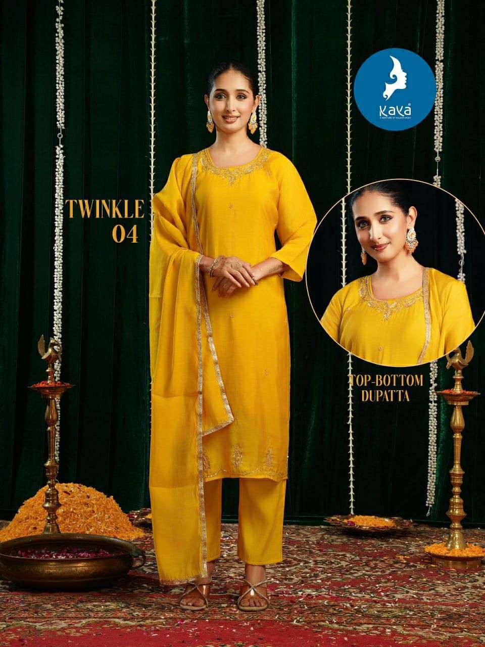 TWINKLE BY KAYA KURTI IN MUL CHANDERI WITH THREE PIS STRAIGHT CUT CONCEPT