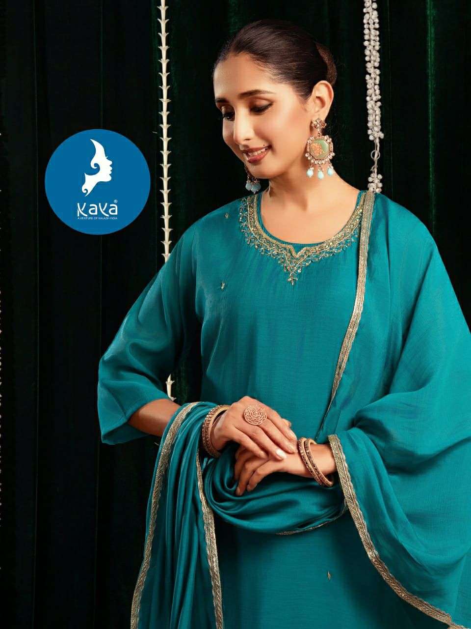 TWINKLE BY KAYA KURTI IN MUL CHANDERI WITH THREE PIS STRAIGHT CUT CONCEPT