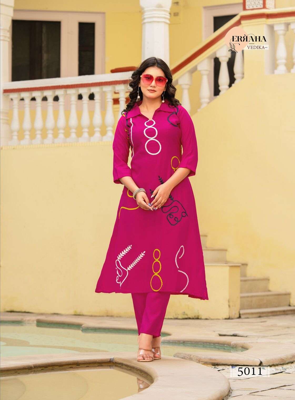 VEDIKA VOL-2 BY ERRAHA IN PREMIUM VISCOSE VATICAN FABRIC WITH UNIQUE THREAD WORK 