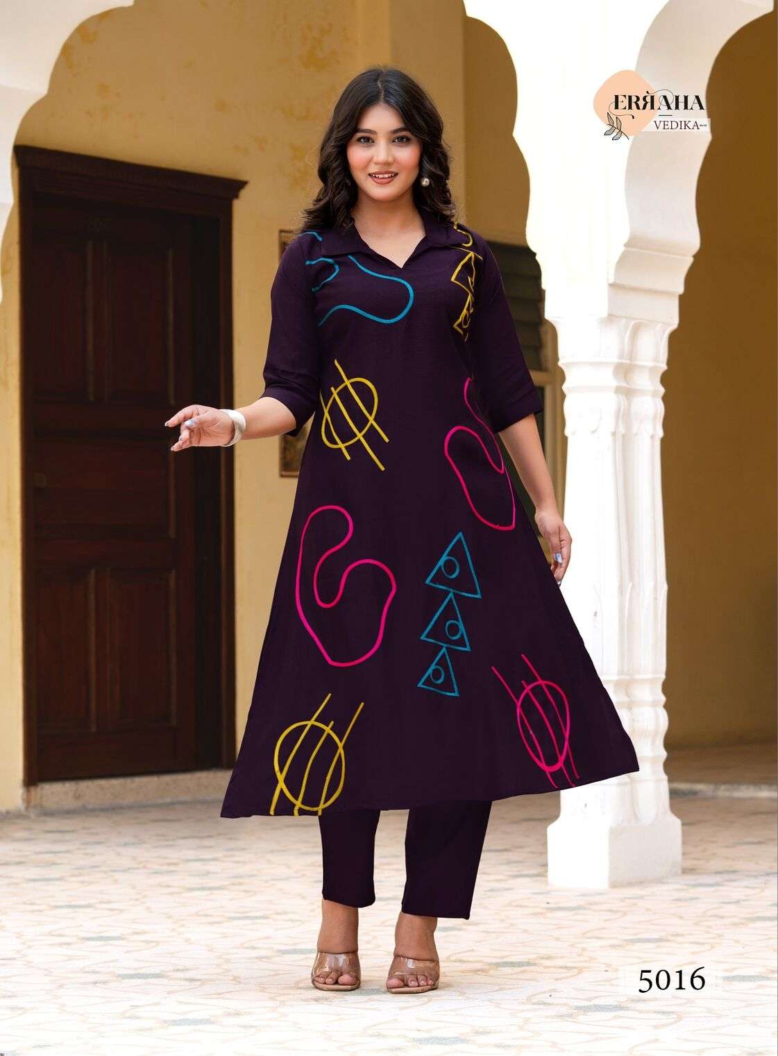 VEDIKA VOL-2 BY ERRAHA IN PREMIUM VISCOSE VATICAN FABRIC WITH UNIQUE THREAD WORK 