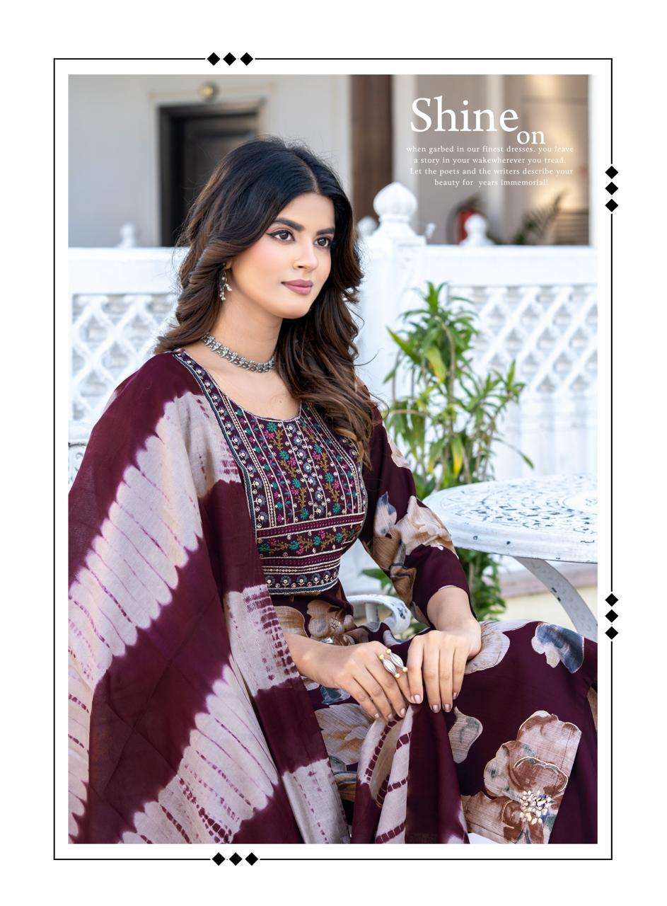 VEENA VOL-3 BY ERRAHA IN VATICAN FOIL PRINT WITH EXCLUSIVE EMBROIDERY WORK 