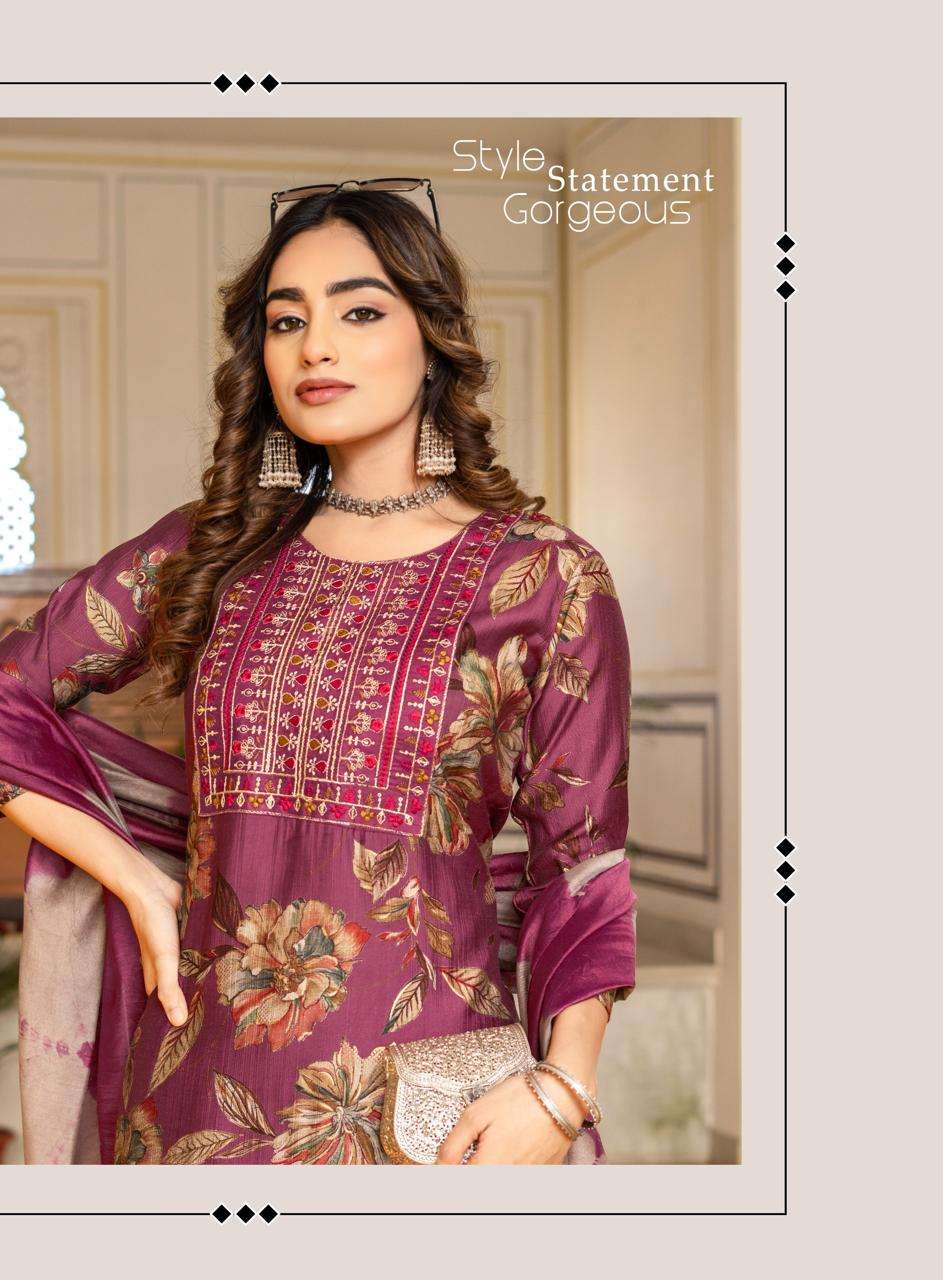 VEENA VOL-3 BY ERRAHA IN VATICAN FOIL PRINT WITH EXCLUSIVE EMBROIDERY WORK 
