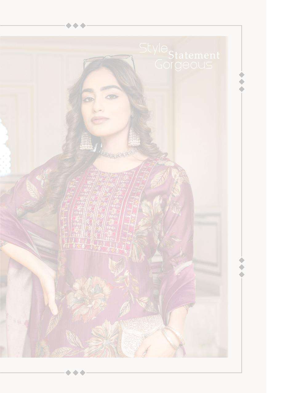 VEENA VOL-3 BY ERRAHA IN VATICAN FOIL PRINT WITH EXCLUSIVE EMBROIDERY WORK 