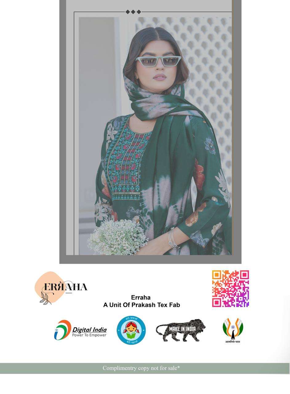 VEENA VOL-3 BY ERRAHA IN VATICAN FOIL PRINT WITH EXCLUSIVE EMBROIDERY WORK 