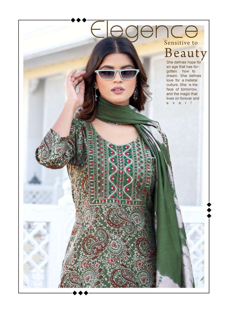 VEENA VOL-3 BY ERRAHA IN VATICAN FOIL PRINT WITH EXCLUSIVE EMBROIDERY WORK 