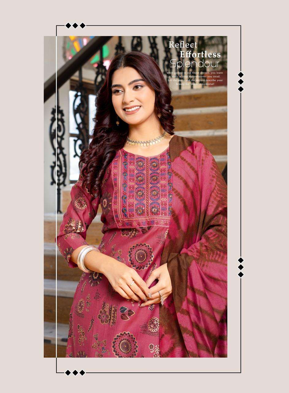 VEENA VOL-3 BY ERRAHA IN VATICAN FOIL PRINT WITH EXCLUSIVE EMBROIDERY WORK 