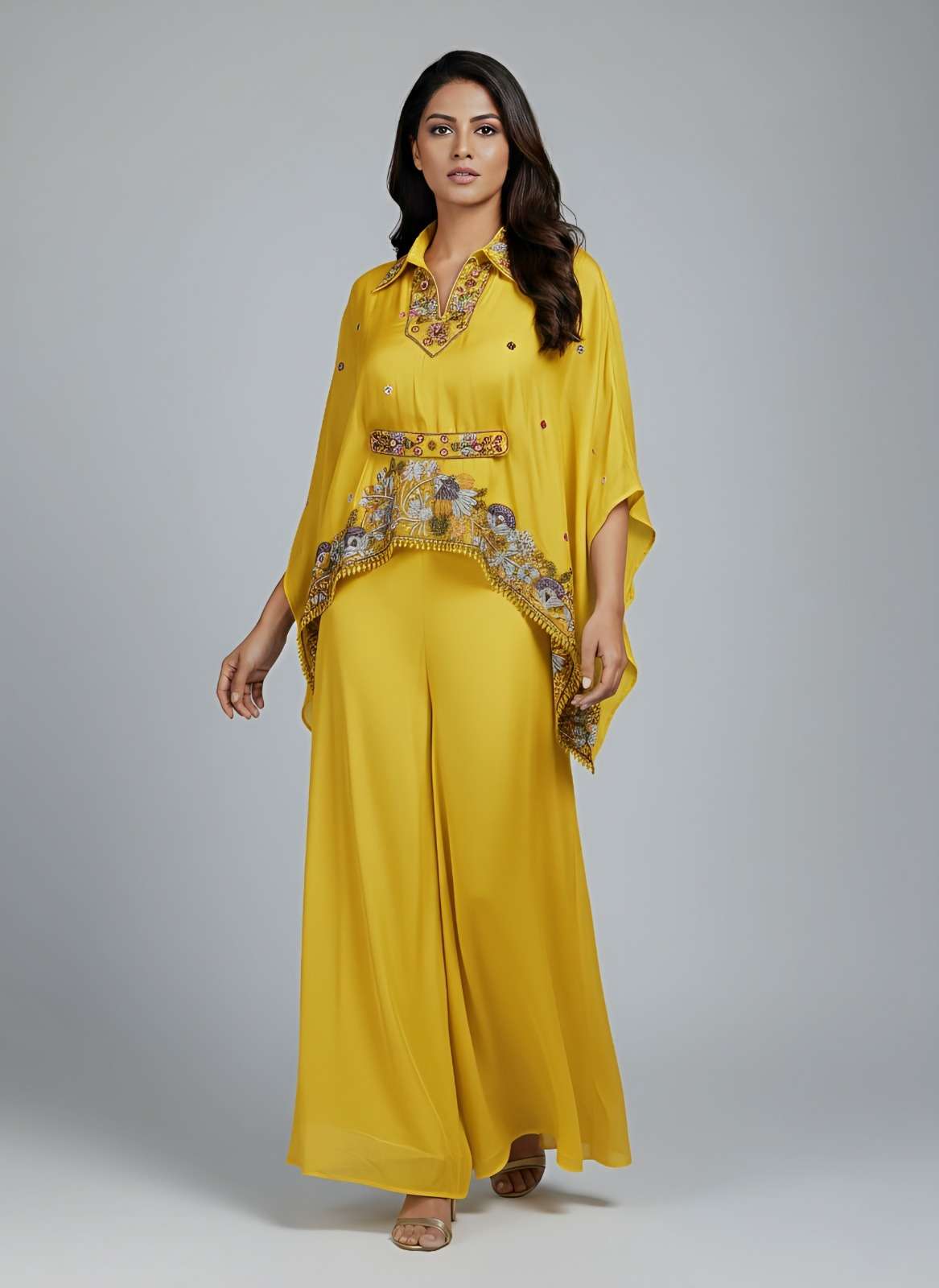 VOL-19 BY TEXOFAB IN PURE CHINON FABRIC WITH EMBROIDERY WORK AND HAND WORK BALT 