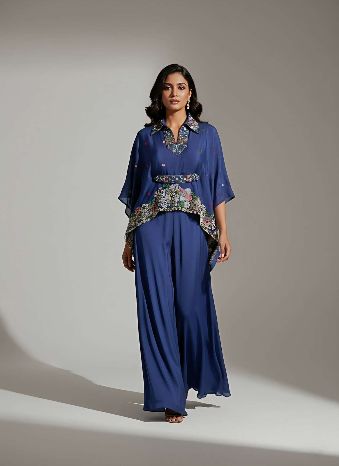 VOL-19 BY TEXOFAB IN PURE CHINON FABRIC WITH EMBROIDERY WORK AND HAND WORK BALT 