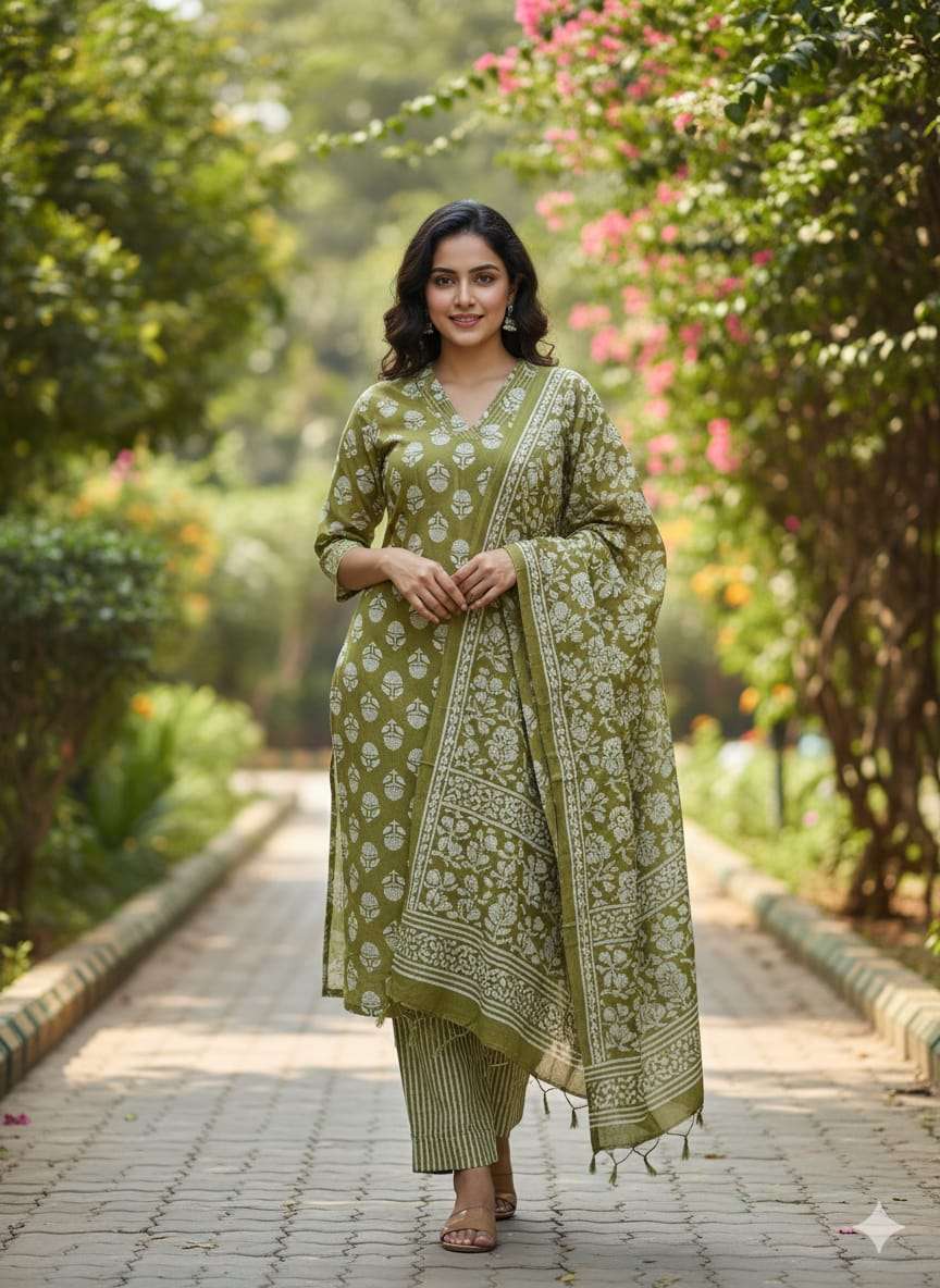 VOL-20 BY TEXOFAB IN JAIPUR COTTON WITH EMBROIDERY WORK KURTI PANT & DUPATTA 