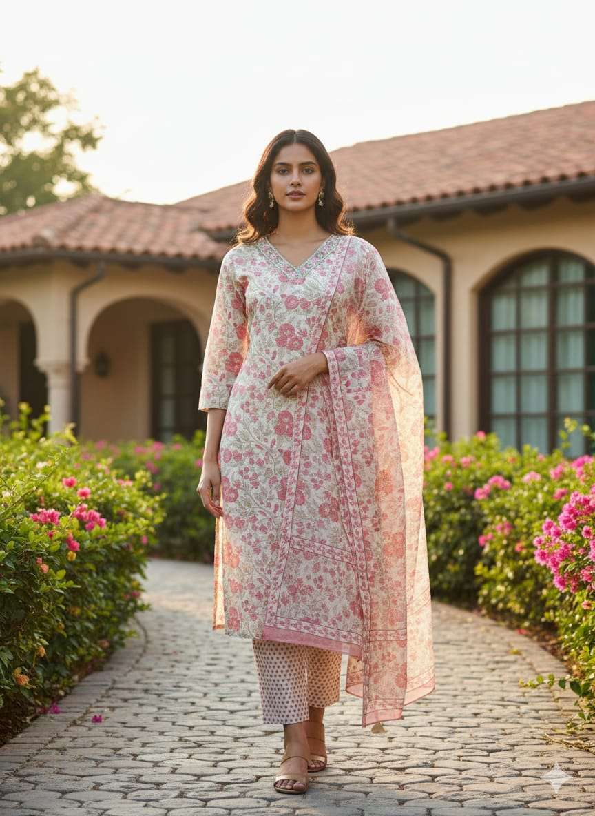 VOL-20 BY TEXOFAB IN JAIPUR COTTON WITH EMBROIDERY WORK KURTI PANT & DUPATTA 