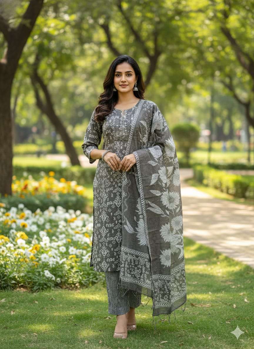 VOL-20 BY TEXOFAB IN JAIPUR COTTON WITH EMBROIDERY WORK KURTI PANT & DUPATTA 