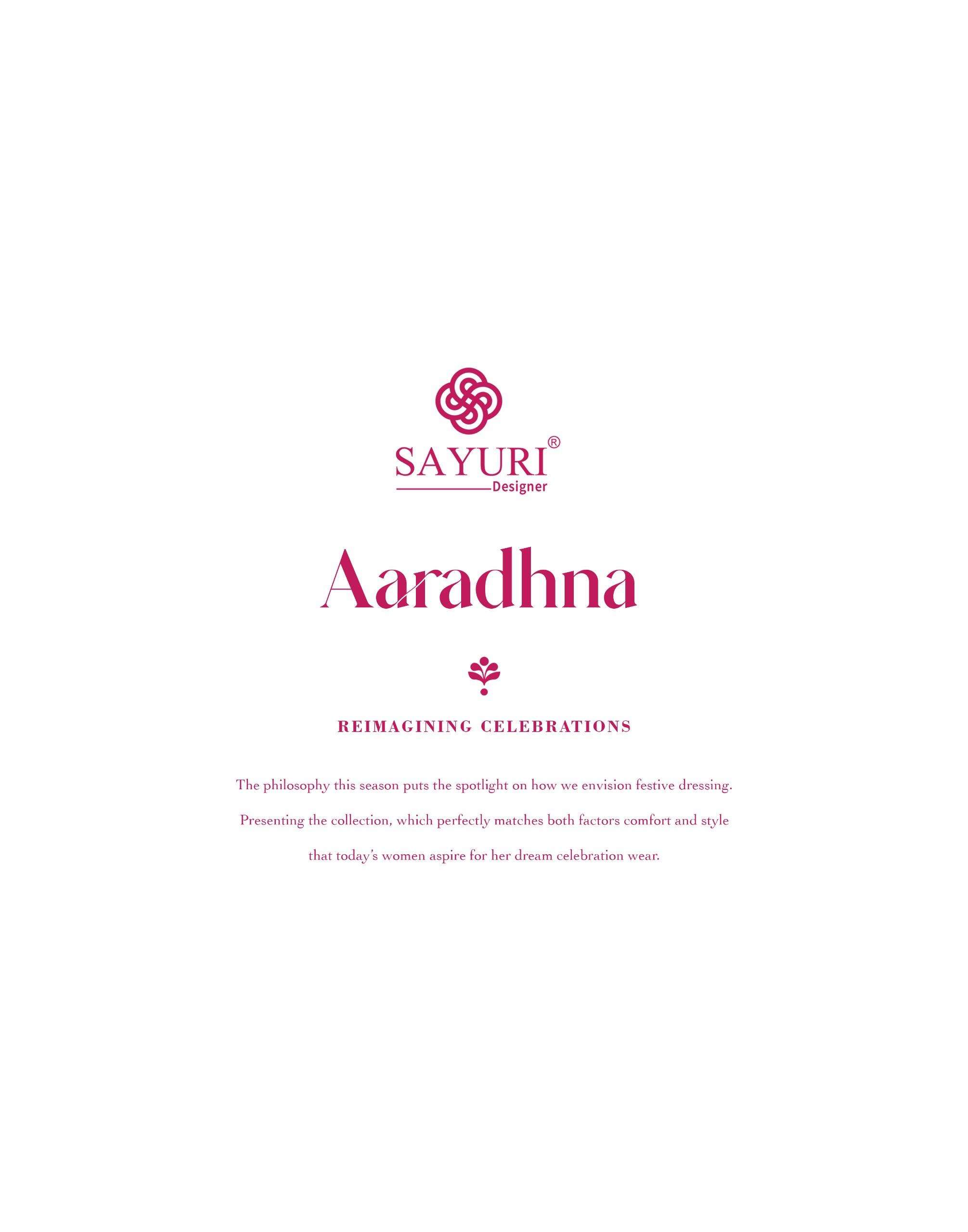 AARADHANA BY SAYURI DESIGNER IN PURE VISCOS JACQUARD SILK GOWN WITH EMBROIDERED WORK