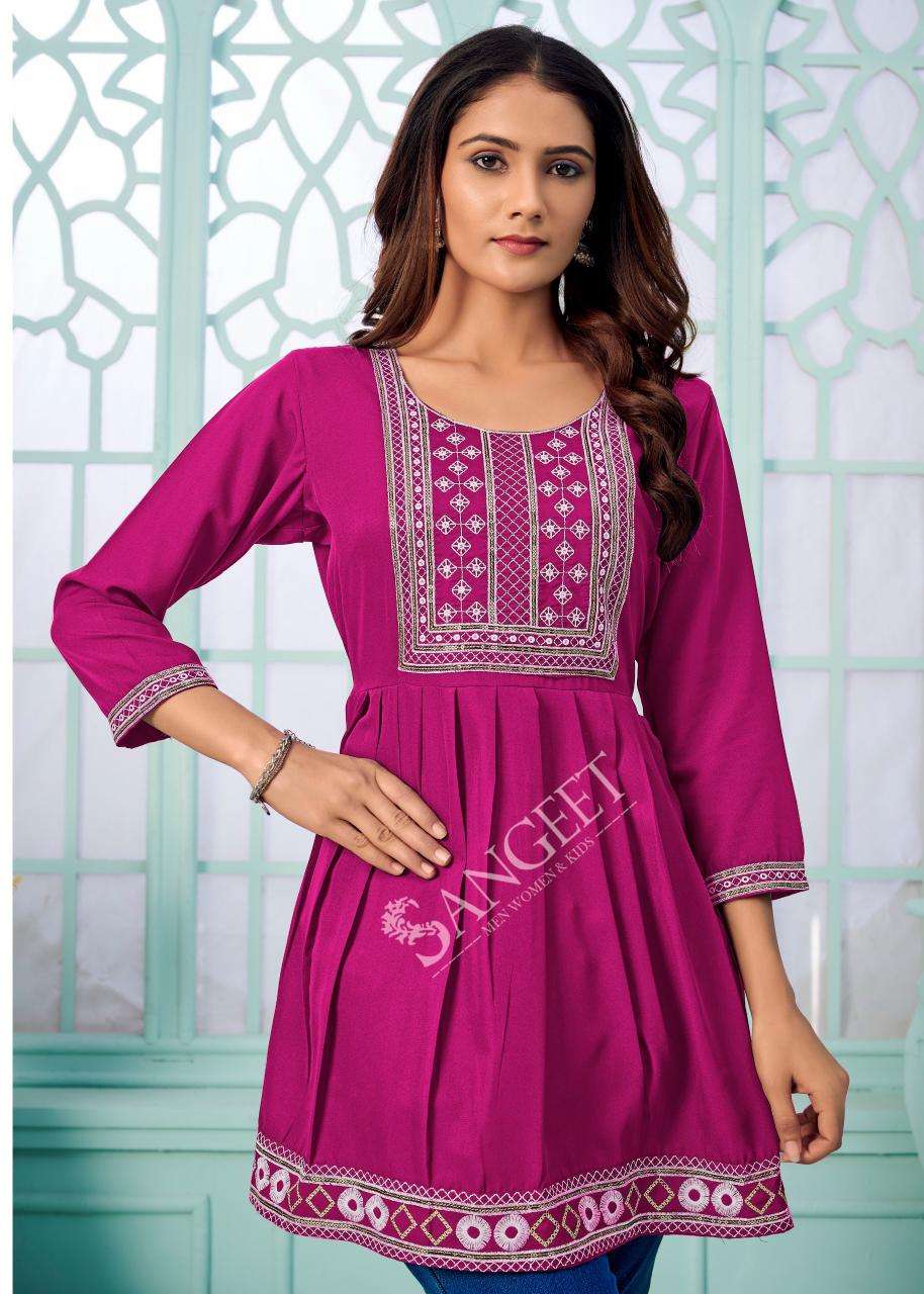 AASHINI-3 BY SANGEET IN MALAI RAYON FABRIC WHITE  EMBROIDERY SEQUENCE WORK 