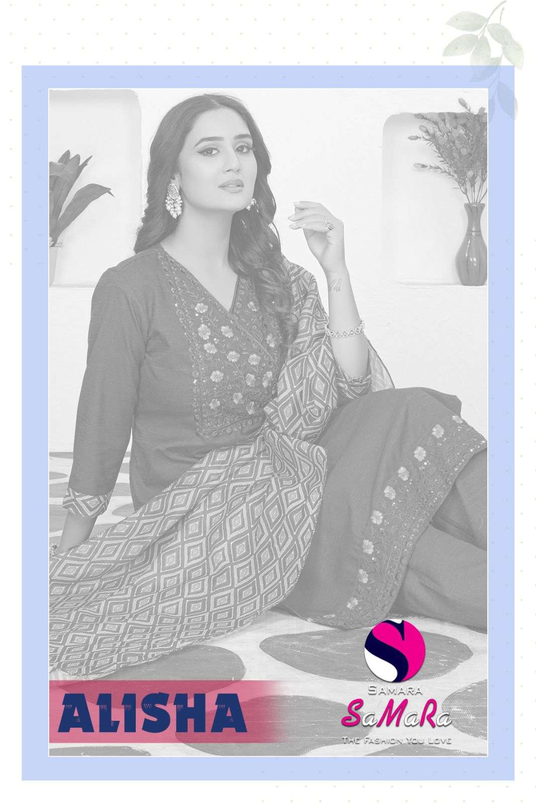 ALISHA BY SAMARA IN VATICAN SILK WITH EMBROIDERY WORK & INNER AND PANT WITH POCKET 