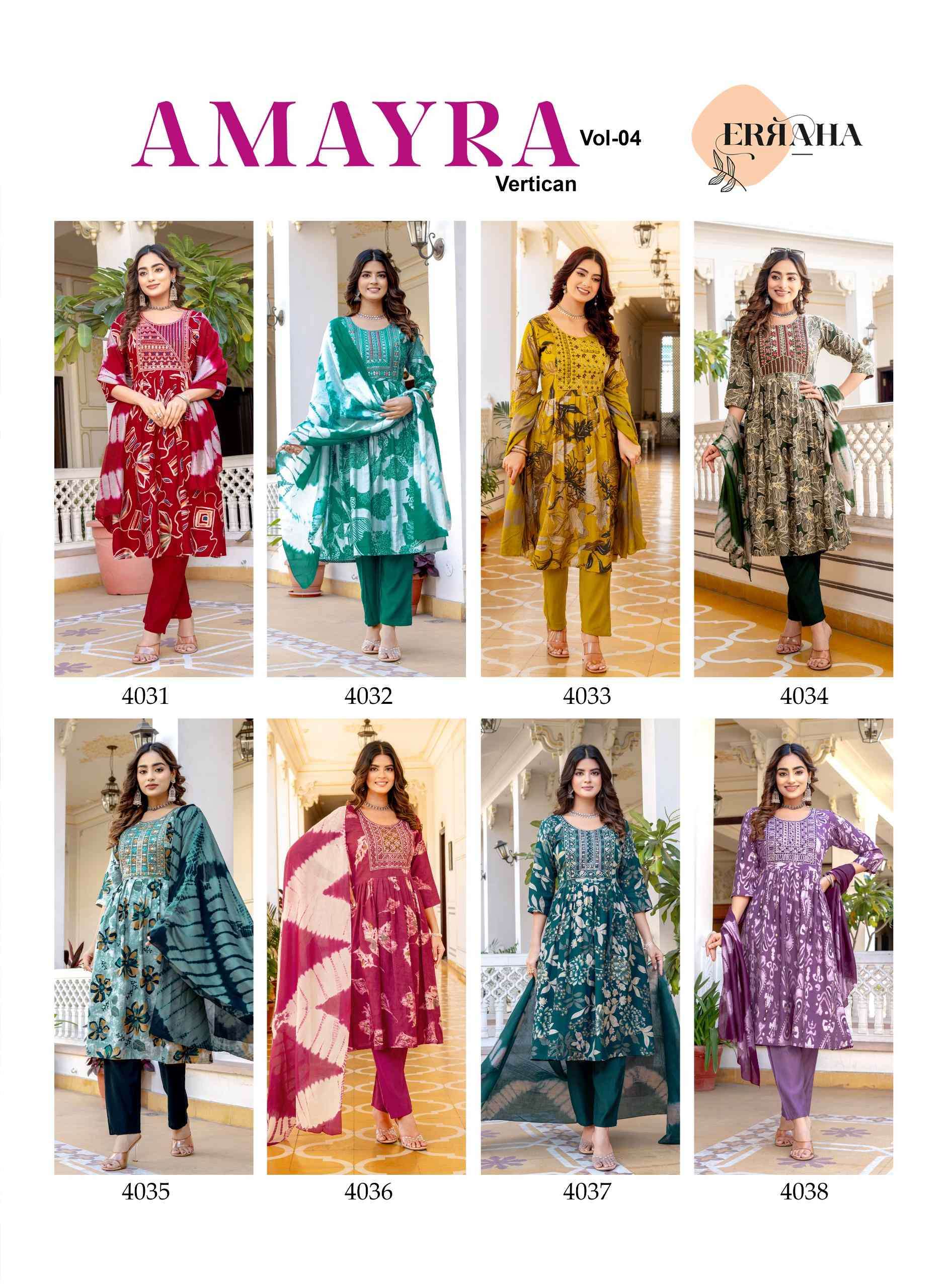 AMAYRA VOL-4 BY ERRAHA IN PREMIUM VATICAN FOIL PRINT WITH EXCLUSIVE EMBROIDERY WORK 