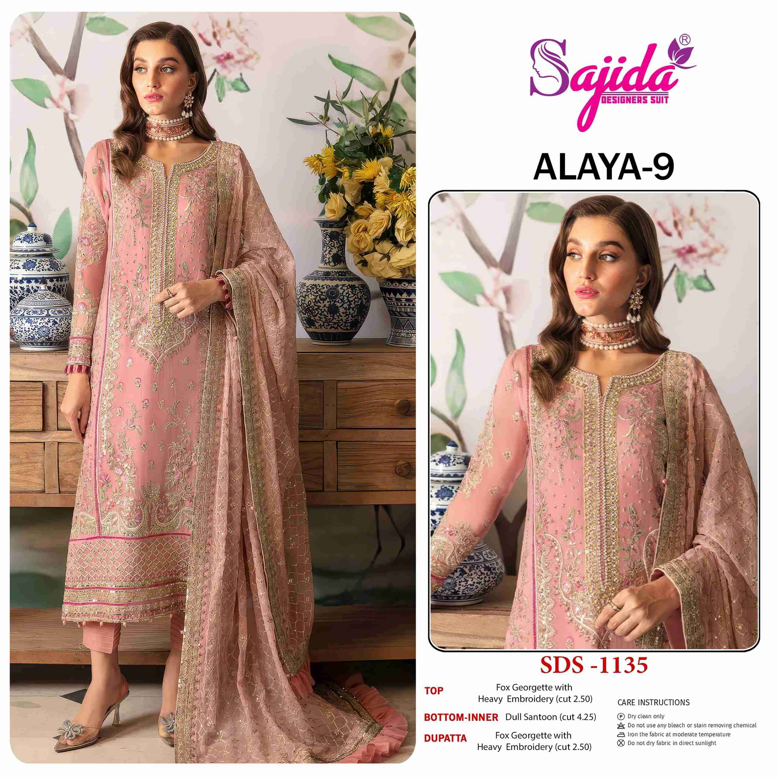ANAYA-VOL-9 BY SAJIDA IN GEORGETTE WITH HEAVY EMBROIDERED WORK 