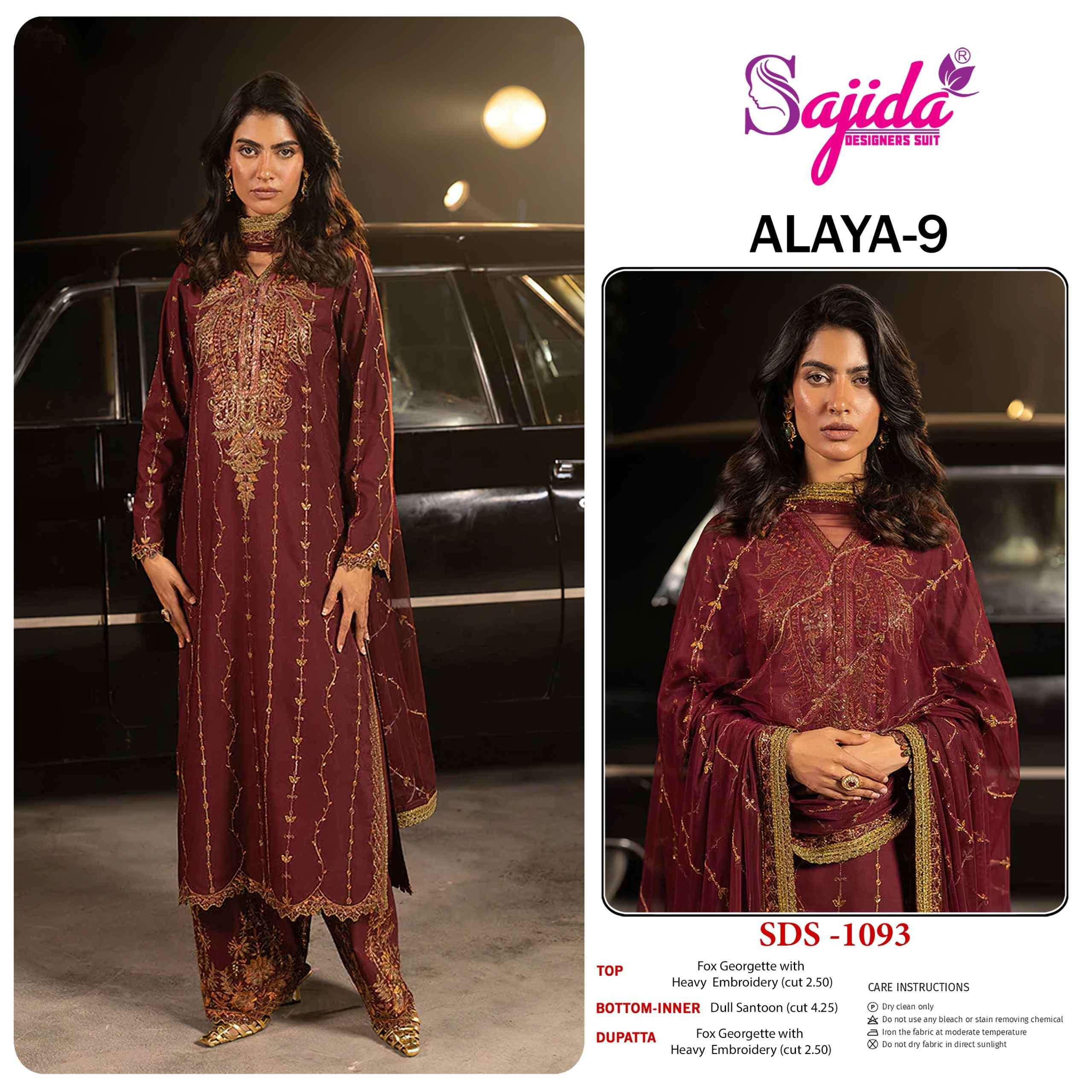 ANAYA-VOL-9 BY SAJIDA IN GEORGETTE WITH HEAVY EMBROIDERED WORK 