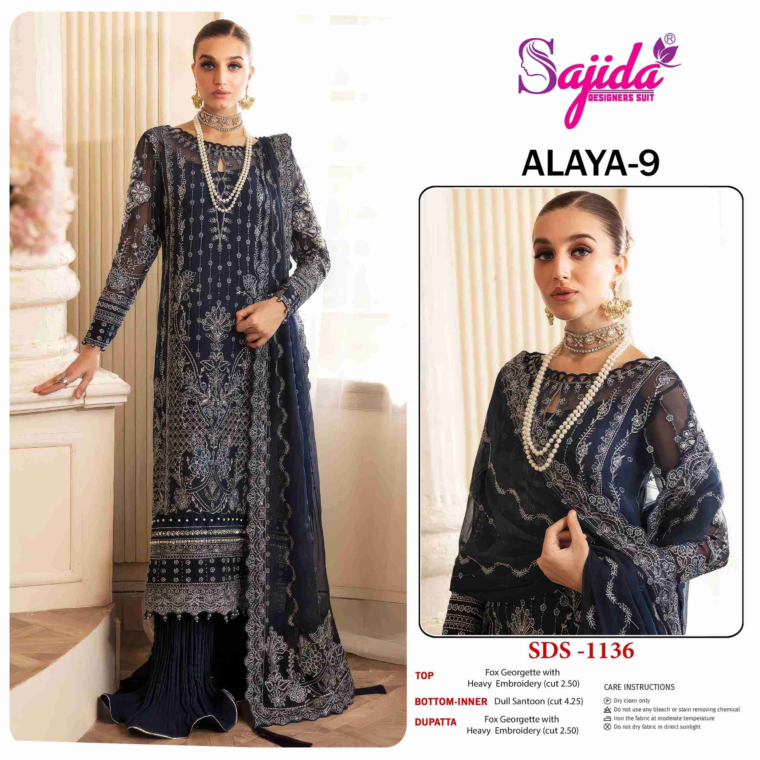 ANAYA-VOL-9 BY SAJIDA IN GEORGETTE WITH HEAVY EMBROIDERED WORK 