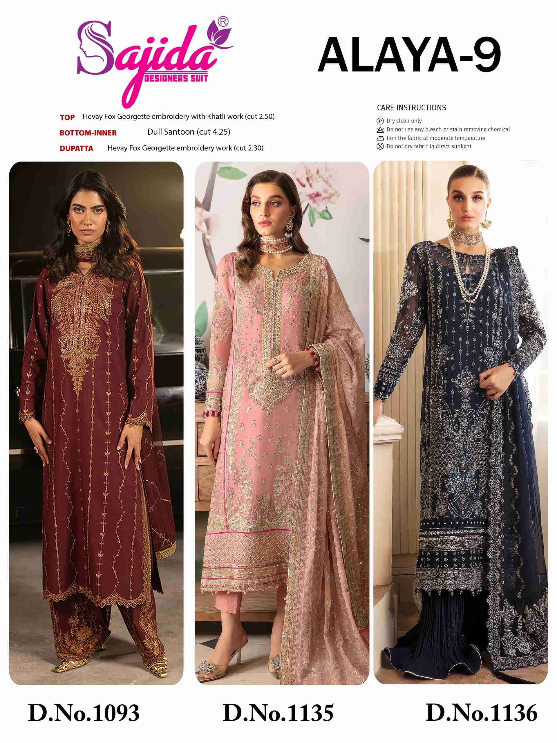 ANAYA-VOL-9 BY SAJIDA IN GEORGETTE WITH HEAVY EMBROIDERED WORK 