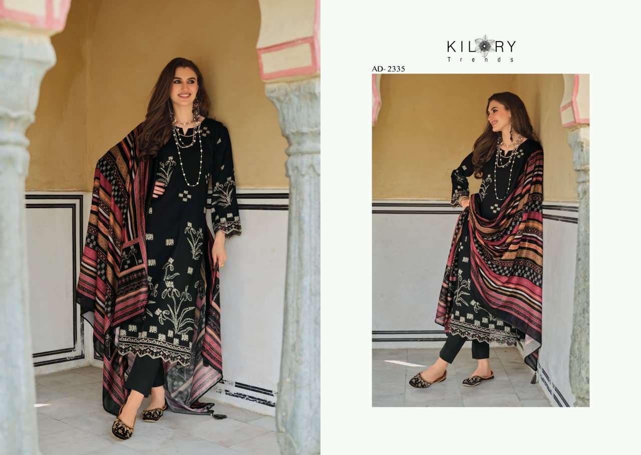 ANDAAZ BY KILORY TRENDS IN PURE JAAM COTTON DIGITAL FOIL PRINT WITH FENCY EMBROIDERY WORK 